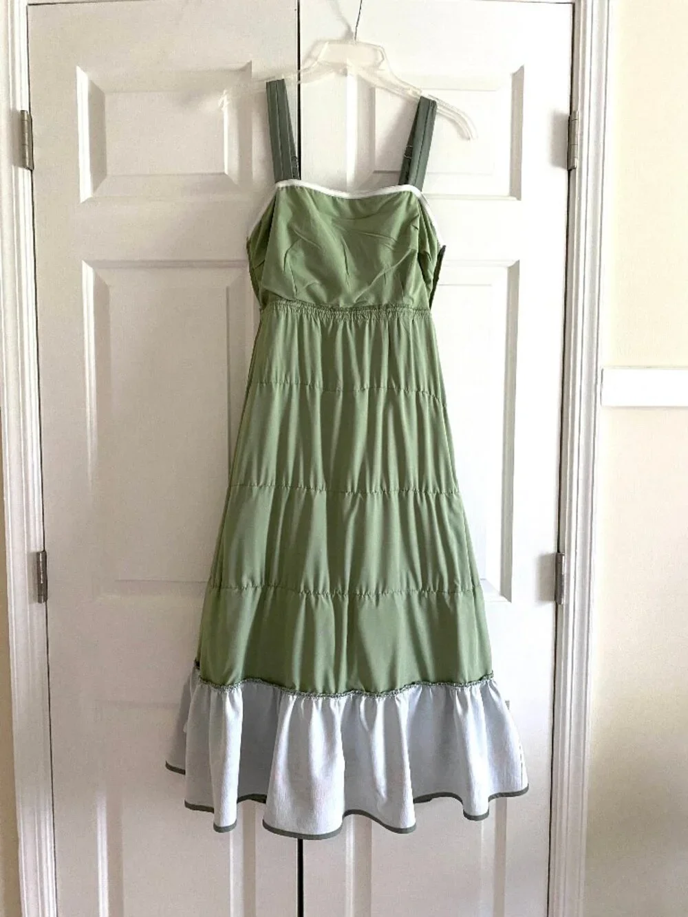 Vintage Tiered Embroidered Dress S